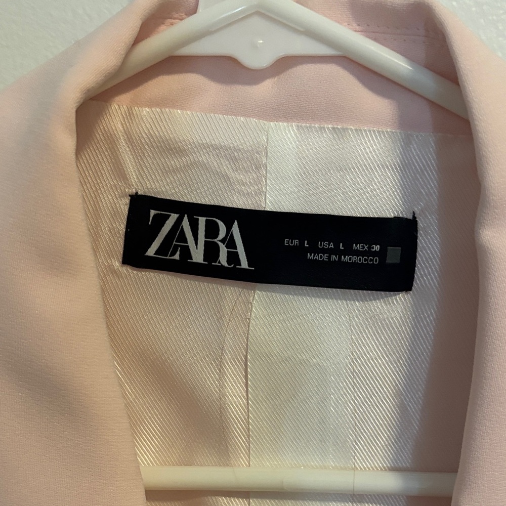 Zara Pale Pink Relaxed Tailored Blazer - Picture 3 of 5